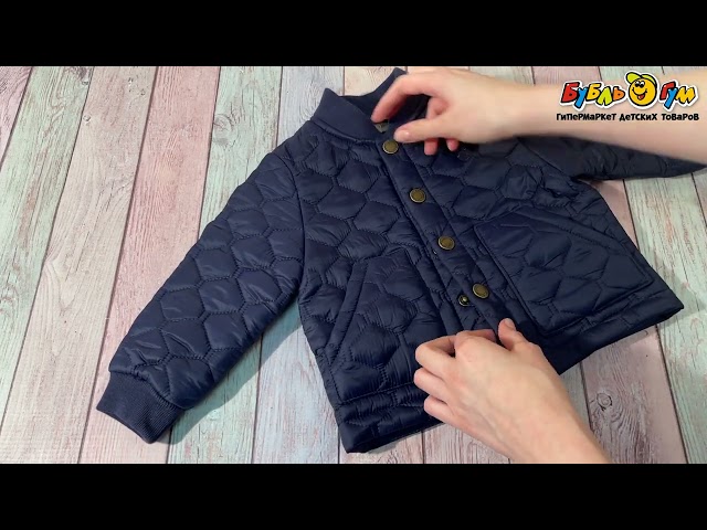 Куртка Lanson Kids стеганая демисезонная темно-синяя - видео