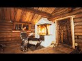 1 Year Building A Traditional Log Cabin Fireplace