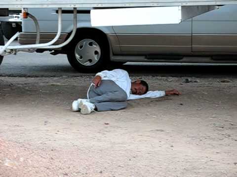Nogales migrant aid station 7 - The camp drunk