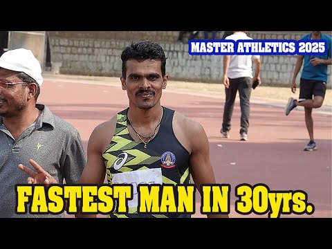 Fastest Man in 30+ || 45th National Masters Athletics Championships 2025