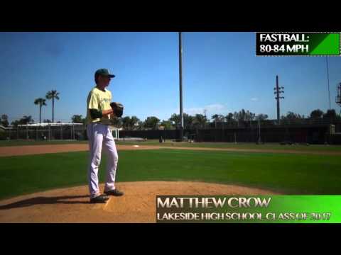 Matthew Crow RHP Pitching 2017 College Recruiting Video
