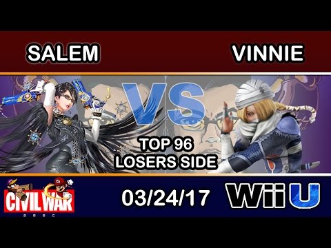 2GGC: Civil War - MVG | Salem (Bayonetta) Vs. Vinnie (Sheik) Top 96 Losers Side - Smash Wii U