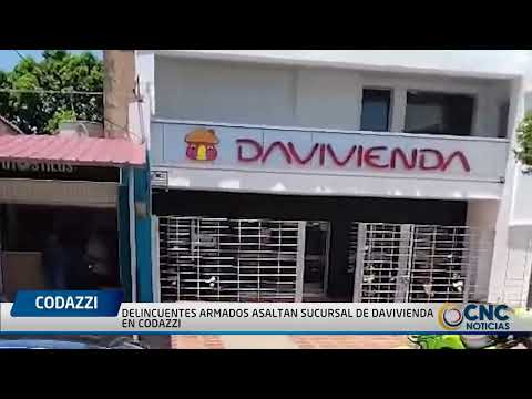 Ladrones robaron dentro de una sede de Davivienda en Agustín Codazzi, Cesar