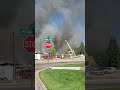 School burning down