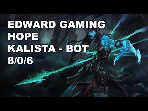 EDward Gaming Hope Bot Kalista vs Aphelios - KR Challenger Rank Game 10.7
