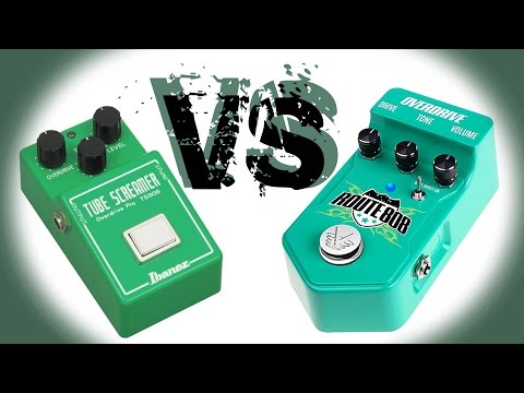 Ibanez Tube Screamer TS808 vs Visual Sound Route 808 Les Paul + Strato