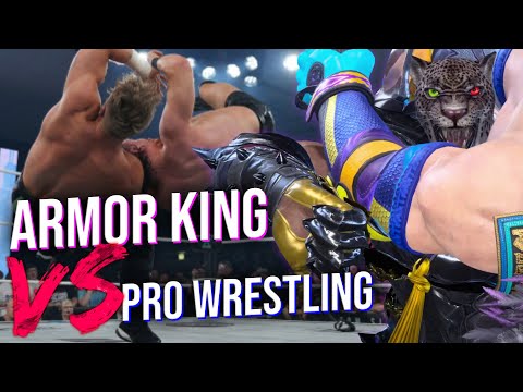 ARMOR KING moves in real PRO WRESTLING COMPARISON - TEKKEN 8 (1440p)