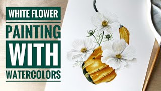 Download lagu White flower watercolor painting | White flower painting tutorial mp3 Download lagu White flower watercolor painting | White flower painting tutorial mp3