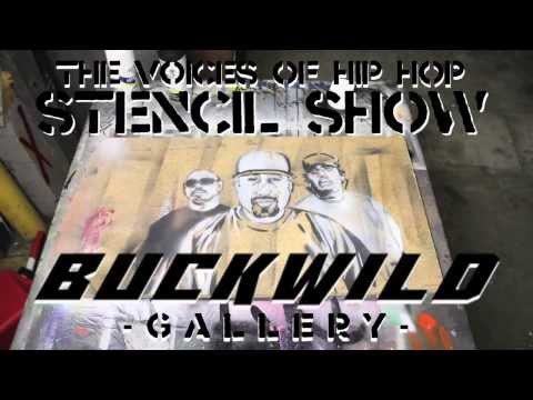 Voices Of Hip Hop Stencil Show, Buckwild Gallery, Mid - Air,