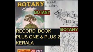 BOTANY (BIOLOGY )   RECORD BOOK  FOR KERALA PLUS O