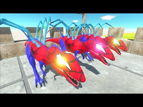 X3 SPIDERMAN CARCHAR VS X5 PAW PATROL ZUMA SPINOSAURUS DEATH RUN - Animal Revolt Battle Simulator