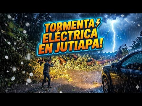 Impresionante tormenta eléctrica con granizo y viento sorprende Jutiapa Guatemala