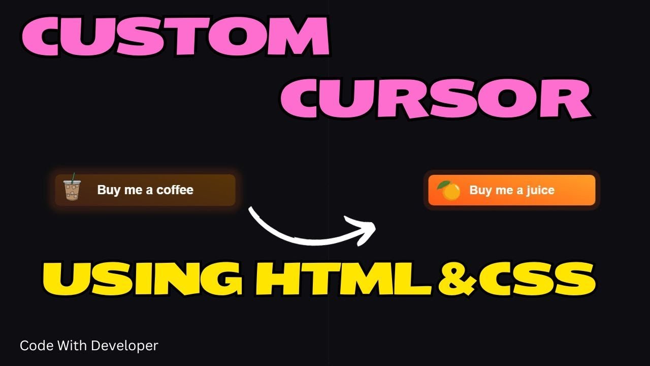 Custom Cursor With Follow Effect | HTML & CSS