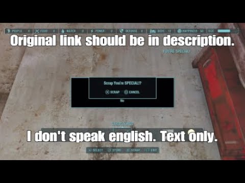 Fo4 Scrap You're SPECIAL Exploit