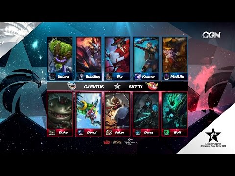 CJE vs SKT Game 1 Highlights – CJ ENTUS vs SK TELECOM T1 – LCK SPRING SPLIT 2016
