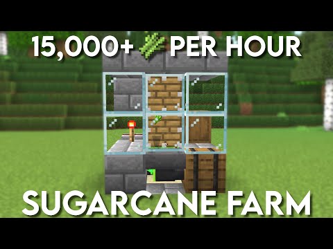 EASY 1.20+ Sugarcane Farm For Minecraft Bedrock : MCPE 2022