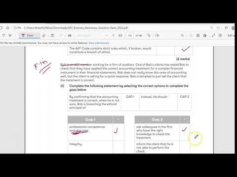 AAT Level 3 Business Awareness Assessment - Assessment task 1/7