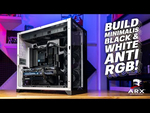 RAKIT PC GAMING SERBA HITAM PUTIH ANTI RGB Feat. EKWB EK AIO BASIC 360 #MendingRakitPC