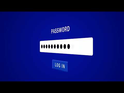 Password login field with log in button on blue background