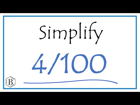 How to Simplify the Fraction 4/100