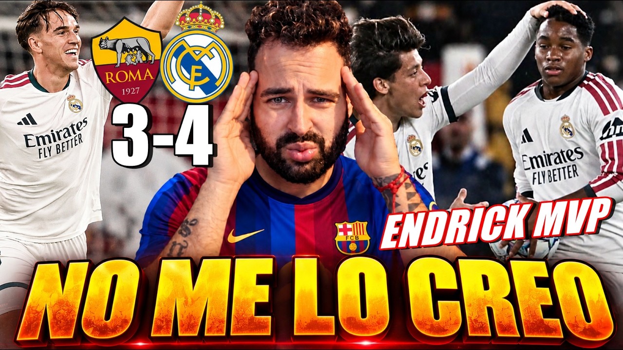 😡 ¡OTRA VEZ EL MADRID! Remontan un partido IMPOSIBLE en solo 8 MINUTOS a la ROMA ¡ENDRICK MVP!