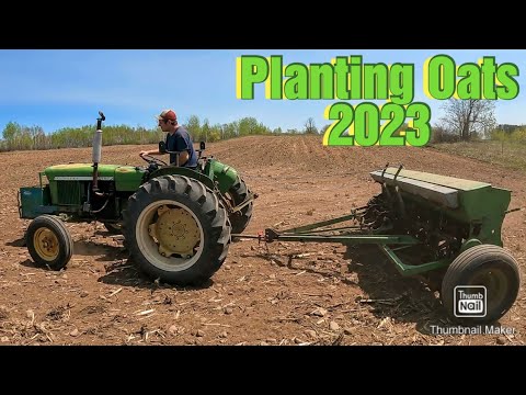 Planting Oats 2023/Rolling the Field With a Homemade Field Roller