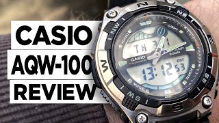 Download lagu #CASIO AQW-100 (Module 5028) - Moon Tide Analogue Digital Watch - Hands On Review mp3