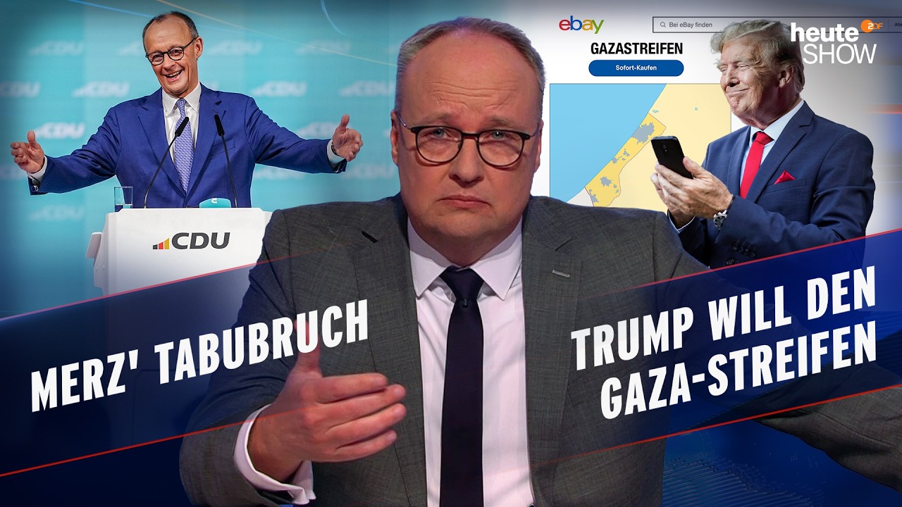 Merkel schießt gegen Merz | KI-App aus China | Trumps Gaza-Pläne | heute-show vom 07.02.2025