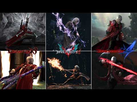 【Devil May Cry 1-5】Dante's Weapon Acquisition & Cool Intro Animations