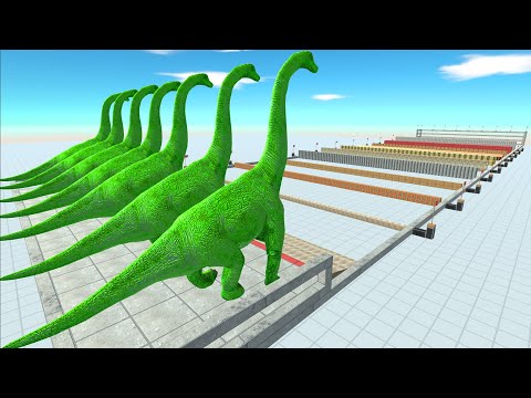 Race to get a run eat Pink PIG #1 - Animal Revolt Battle Simulator