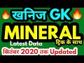 UPPSC वाले इस वीडियोको चबा डालो Latest Mineral Data 2020 F