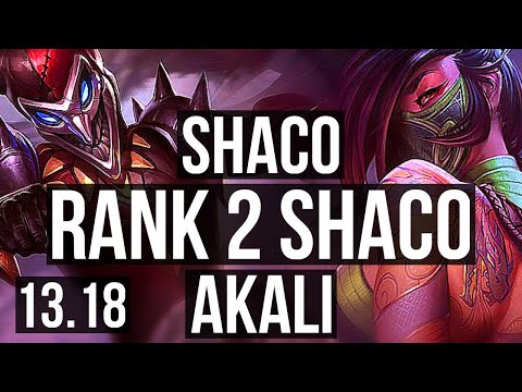 SHACO vs AKALI (TOP) | Rank 2 Shaco, 7/1/10, 2.0M mastery, 700+ games | BR Challenger | 13.18