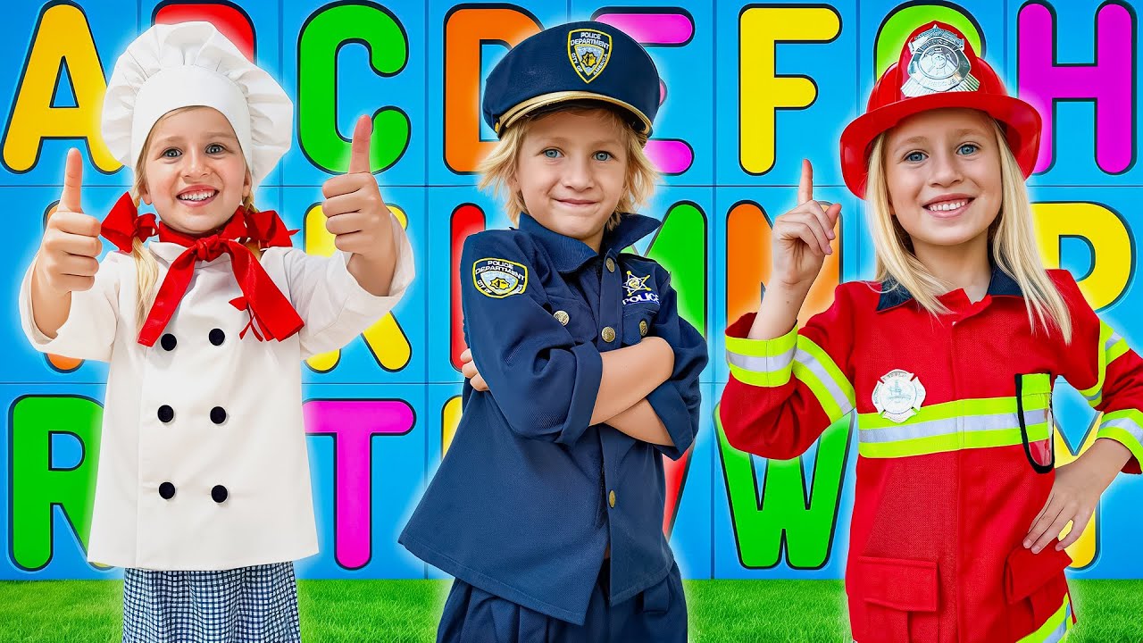 Katya and Dima Learn the Alphabet with Professions