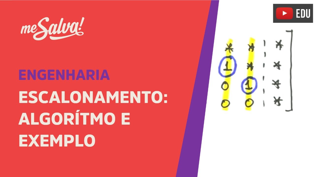 Me Salva! ALG04 - Álgebra Linear - Escalonamento: Algoritmo e exemplo