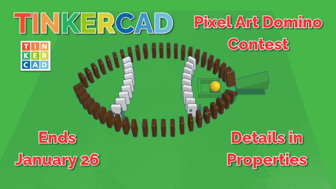 A Tinkercad Domino Pixel Art Contest! What will you make? #STEM