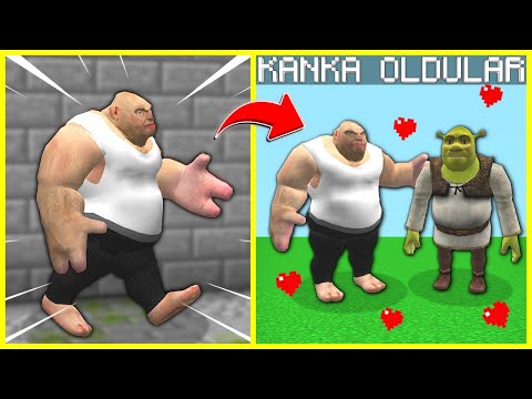 SHREK VE KORKUNÇ DEV ARKADAŞ OLDU! 😂 - Minecraft