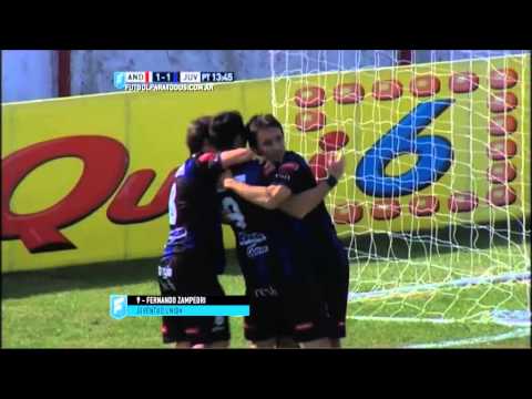 Gol de Zampedri. Los Andes 1 - Juventud Unida 1. Fecha 27. B Nacional 2015. FPT