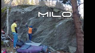 Video thumbnail of Problem F (Multilinea, Campeggio), 7a+. Val Masino