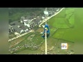Tightrope walker loses his footing