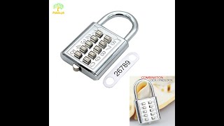 Steel 10-Digit Safe And Lock Your Luggage PIN Hand Bag Shaped Combination Padlock
