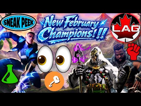 🆕 February Champs First Look Teaser!! BLUE MARVEL HYPE!! M'BAKU TOO!! Science & Skill Class! - MCOC