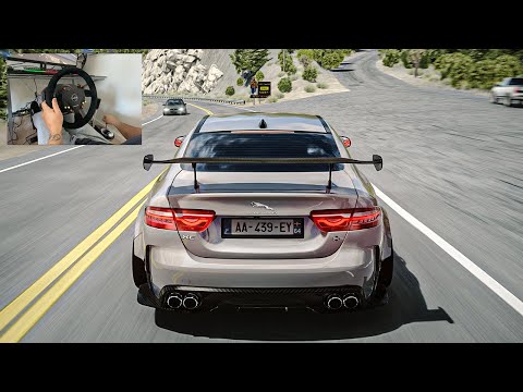BEAUTIFUL Jaguar XE SV - Assetto Corsa | Thrustmaster Wheel Gameplay