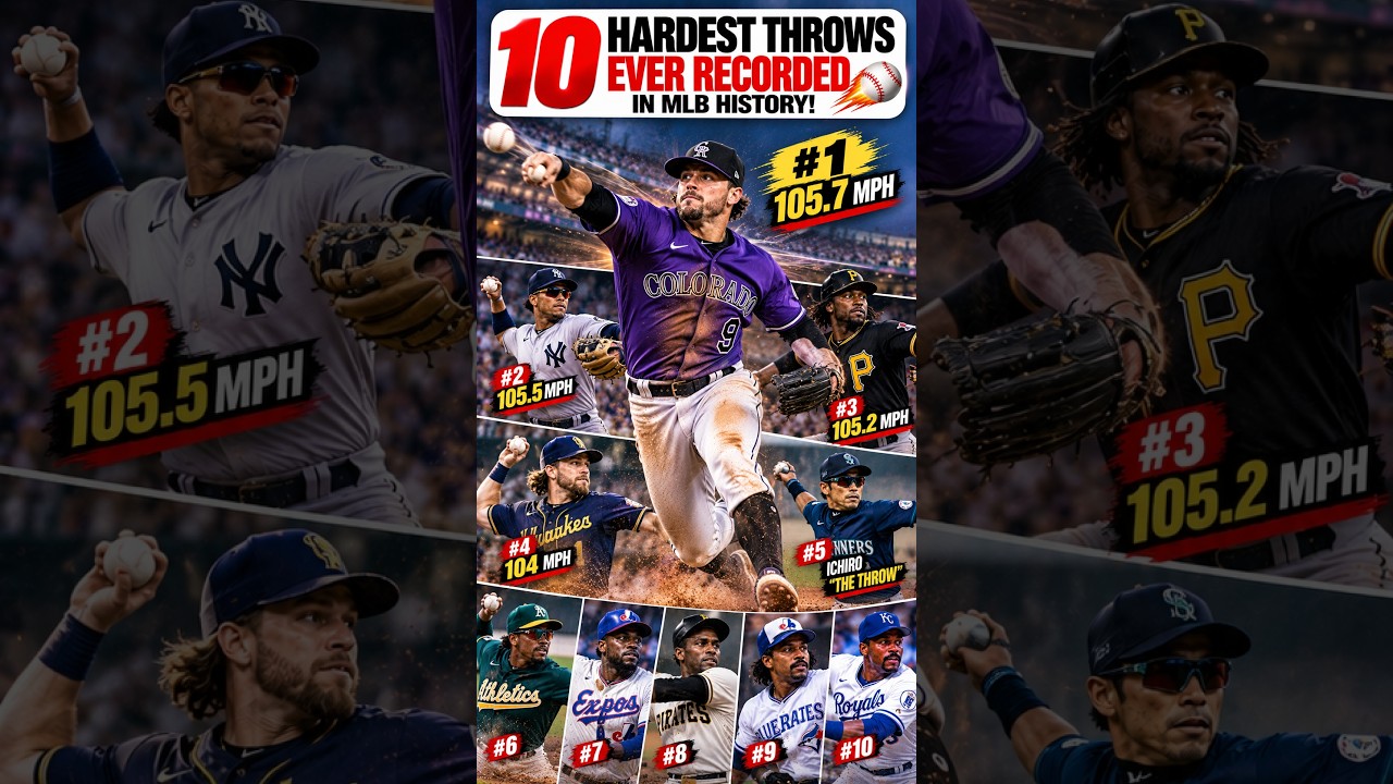 10 Hardest Throws in MLB History! ????⚾ #Shorts