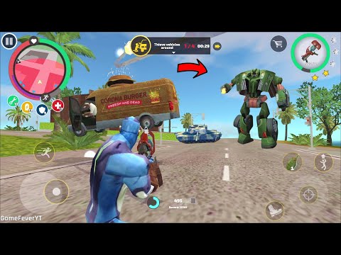 Rope Hero Vice Town - 6.6.0 New Update (Gravity Gun Control Vice town) - Android Gameplay HD