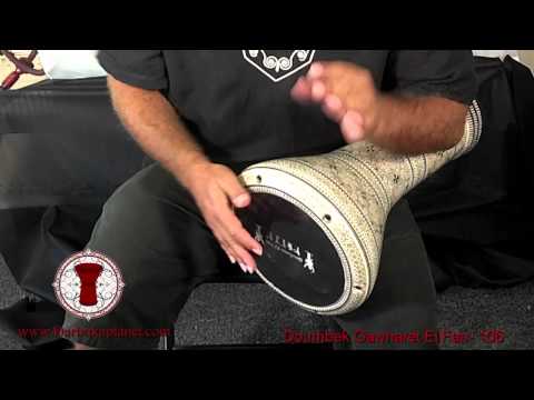 The Classic Mother of Pearl Darbuka Gawharet El Fan Drum (106)