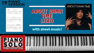 Piano Playalong ABOUT DAMN TIME by Lizzo with shee