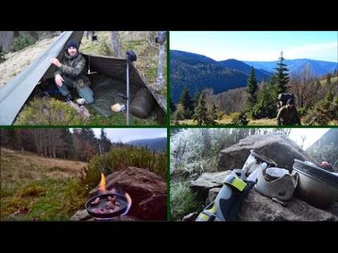 Doku - Eine kalte Nacht im Schwarzwald. Wander-Tour mit Übernachtung in den Bergen.