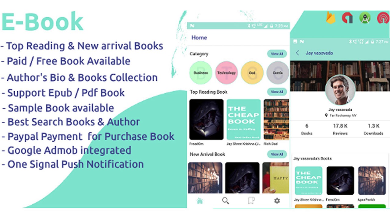 E-Book android app Online (Free/paid book + paypal) + admin panel | Codecanyon Scripts and Snippets
