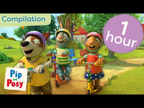 Pip and Posy Best Moments! | 1 Hour Compilation | Preschool Cartoon Animals 🐰🐭