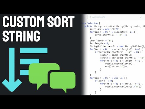 Leetcode 791 Custom Sort String Java On Solution